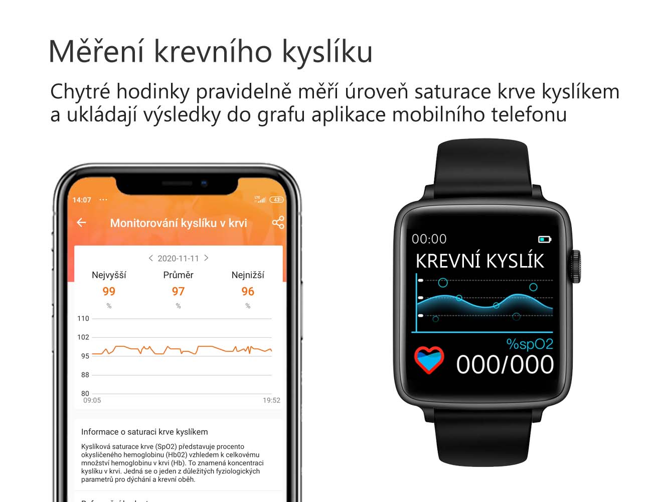 Chytré hodinky PW-101 stříbrné se šedým páskem